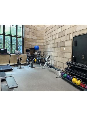 Fitness Equipment, Gym, Interior, Stone Walls
