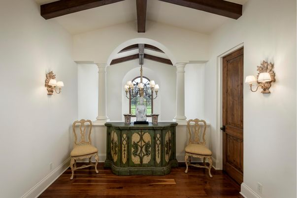 Chandelier, Interior, Wooden Beams, Wood Texture Flooring
