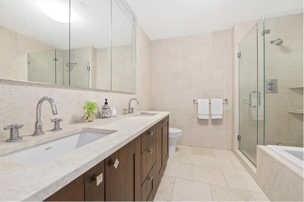 Bathroom, Dual Sink Vanities, Glass Shower, Interior