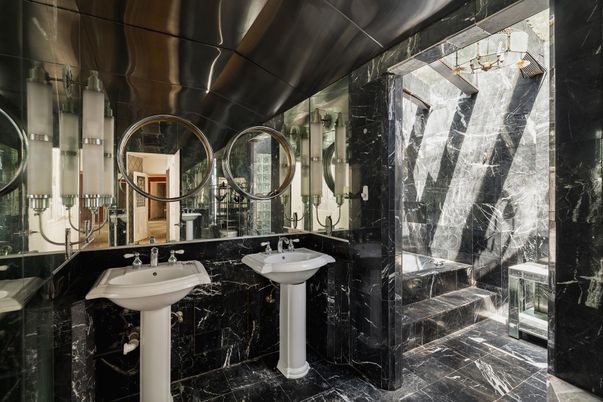 Bathroom, Dual Sink Vanities, Interior, Marble