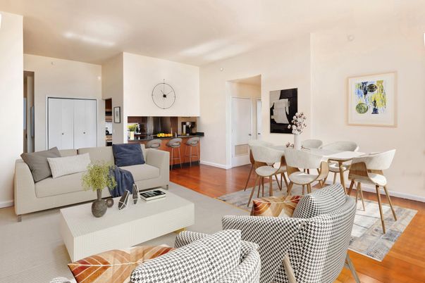 Dining room, Interior, Kitchen, Living room, Wood Texture Flooring