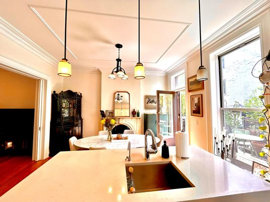 Fireplace, Interior, Pendant Lights