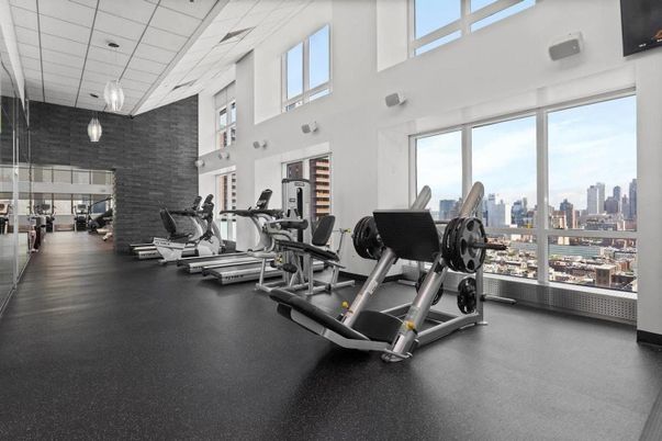 Fitness Equipment, Gym, Interior, Pendant Lights