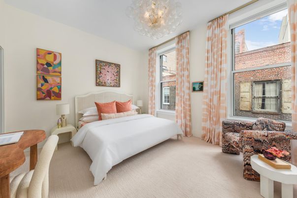 Bedroom, Chandelier, Interior
