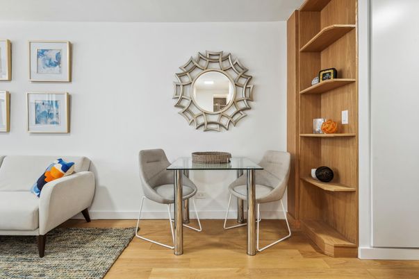 Dining room, Interior, Wood Texture Flooring