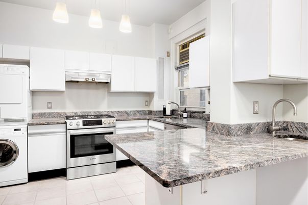 Interior, Kitchen, Pendant Lights, Stainless Steel Appliances, Washer