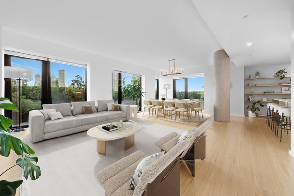 Chandelier, Dining room, Interior, Living room, Recessed Lighting, Wood Texture Flooring