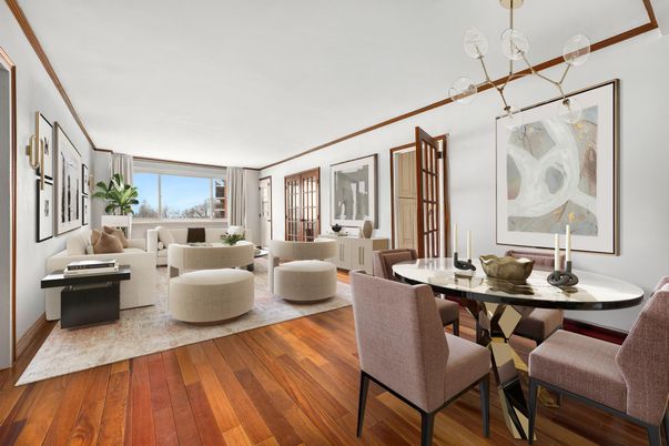 Dining room, Interior, Living room, Pendant Lights, Wood Texture Flooring
