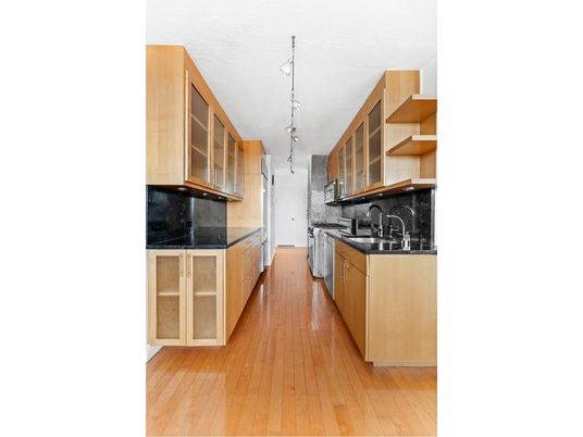 Interior, Kitchen, Pendant Lights, Wood Texture Flooring