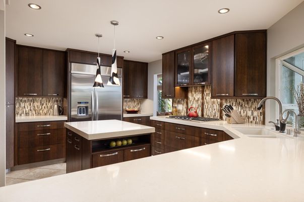 Interior, Kitchen, Pendant Lights, Recessed Lighting, Stainless Steel Appliances