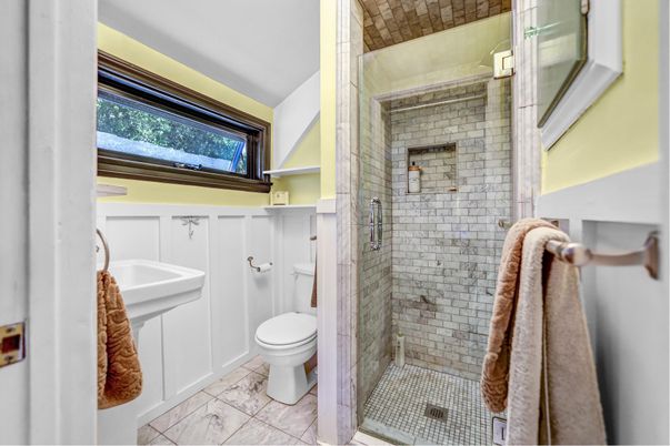 Bathroom, Glass Shower, Interior, Marble