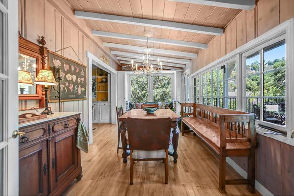 Chandelier, Dining room, Interior, Pendant Lights, Wooden Ceilings, Wood Texture Flooring