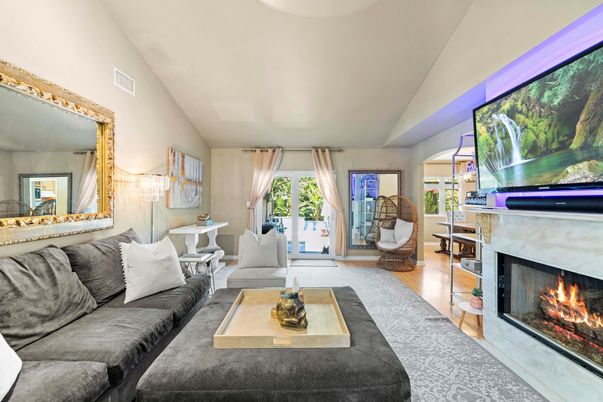 Fireplace, Interior, Living room, Wood Texture Flooring