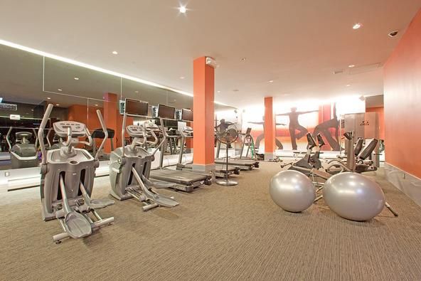 Fitness Equipment, Gym, Interior, Recessed Lighting