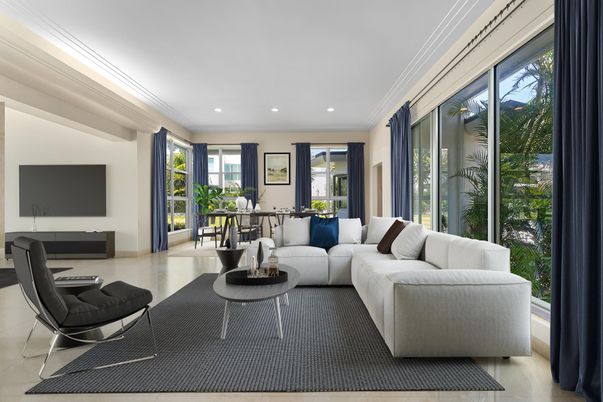 Interior, Living room, Recessed Lighting