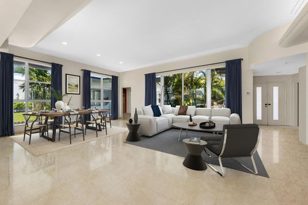 Dining room, Interior, Living room, Recessed Lighting