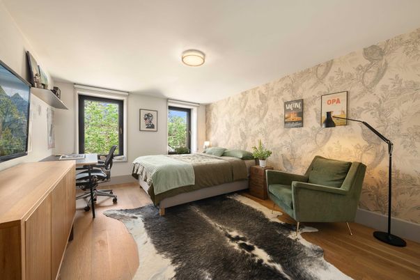 Bedroom, Home Office, Interior, Wood Texture Flooring