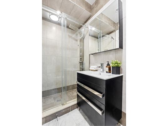 Bathroom, Glass Shower, Interior, Marble