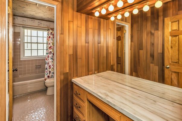 Bathroom, Interior, Wooden Walls
