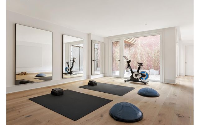 Fitness Equipment, Interior, Wood Texture Flooring