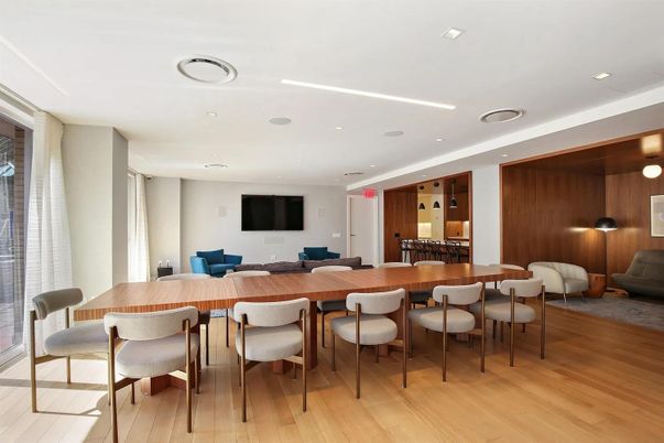 Dining room, Interior, Living room, Recessed Lighting, Wood Texture Flooring