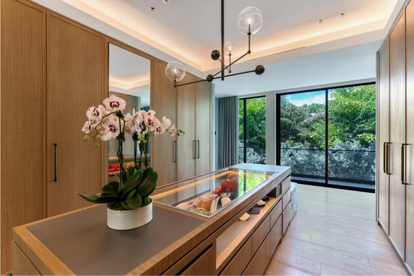 Interior, Pendant Lights, Recessed Lighting, Wood Texture Flooring