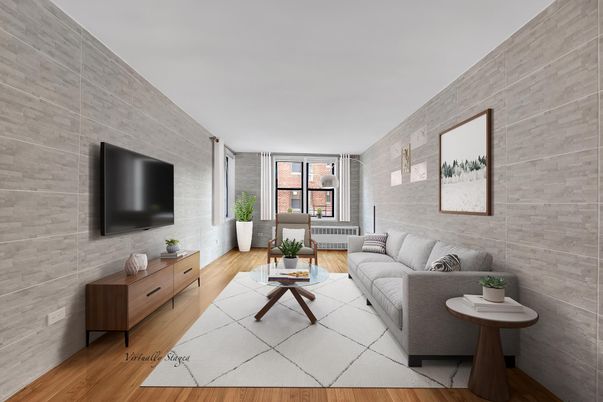 Interior, Living room, Stone Walls, Wood Texture Flooring