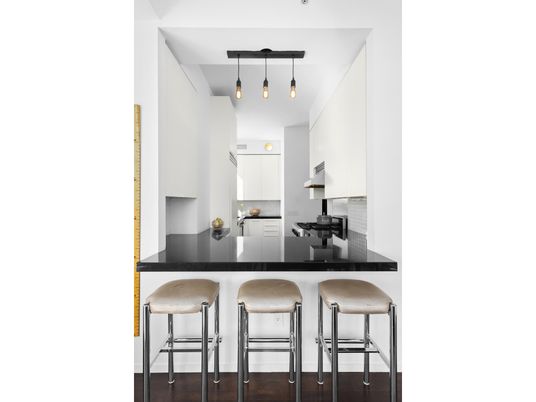 Interior, Kitchen, Pendant Lights, Wood Texture Flooring