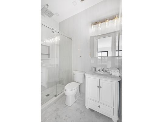 Bathroom, Glass Shower, Interior, Marble