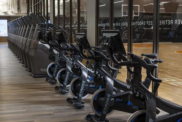 Fitness Equipment, Gym, Interior, Wood Texture Flooring