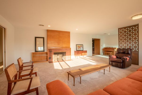 Fireplace, Interior, Living room, Recessed Lighting