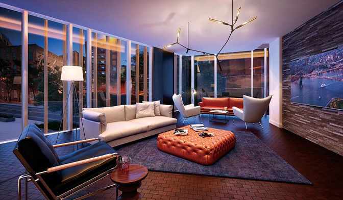 Interior, Living room, Pendant Lights, Wood Texture Flooring
