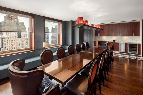 Dining room, Interior, Kitchen, Pendant Lights, Wood Texture Flooring