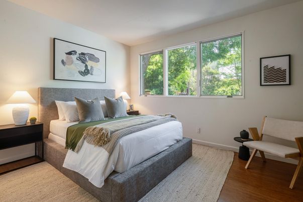 Bedroom, Interior, Wood Texture Flooring