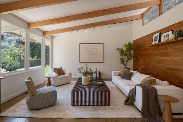 Interior, Living room, Wooden Beams, Wood Texture Flooring
