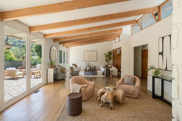Interior, Living room, Wooden Beams, Wood Texture Flooring