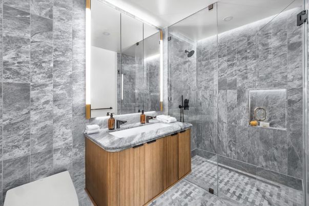 Bathroom, Glass Shower, Hot Tub, Interior