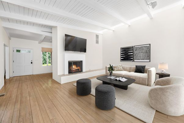 Fireplace, Interior, Living room, Wood Texture Flooring