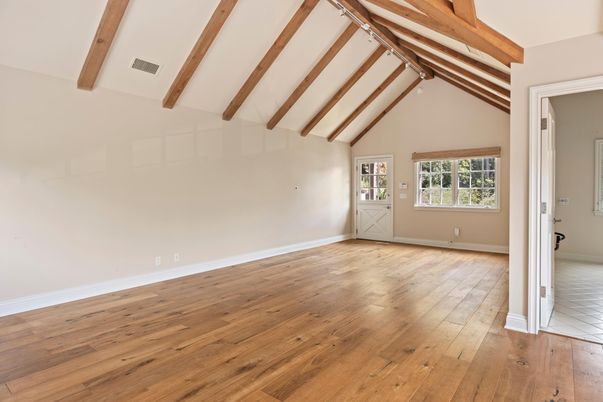 Empty room, Interior, Wooden Beams, Wood Texture Flooring