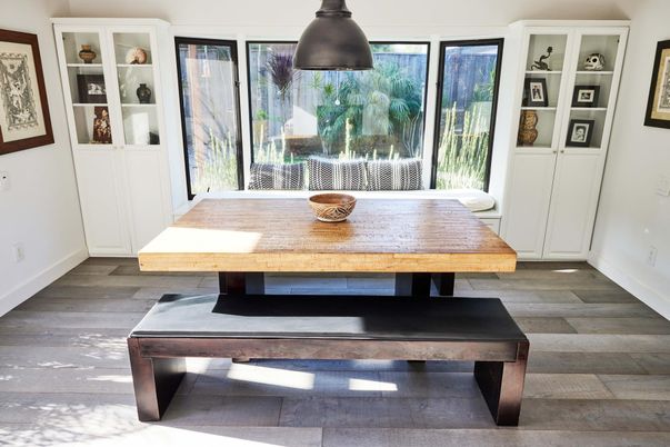 Dining room, Interior, Wood Texture Flooring
