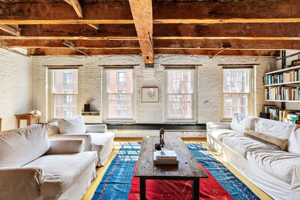Interior, Living room, Stone Walls, Wooden Beams, Wood Texture Flooring