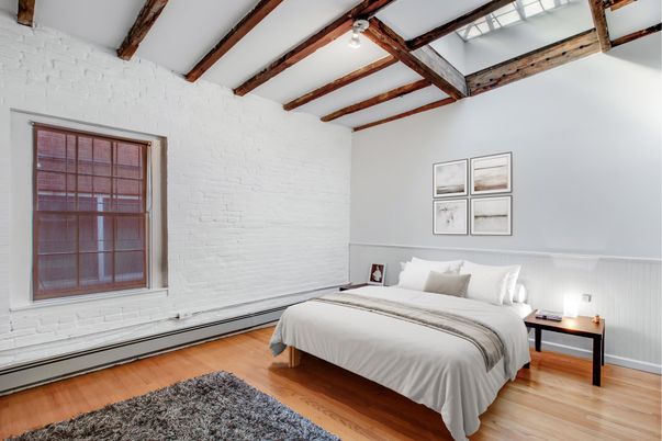 Bedroom, Interior, Wooden Beams, Wood Texture Flooring