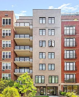 Exterior, Facade, Brick Facade, Condo Building