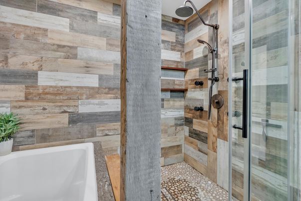 Bathroom, Interior, Wooden Walls