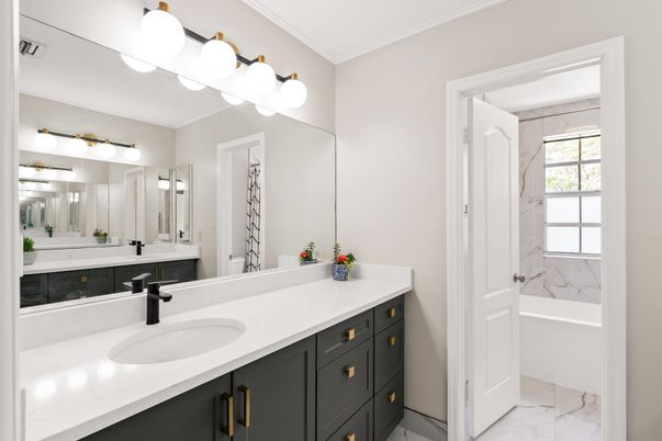 Bathroom, Dual Sink Vanities, Interior, Marble