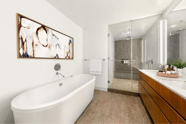 Bathroom, Free Standing Baths, Glass Shower, Interior