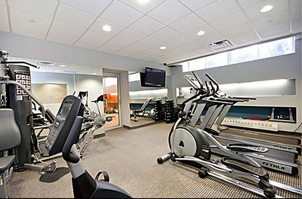 Fitness Equipment, Gym, Interior, Recessed Lighting
