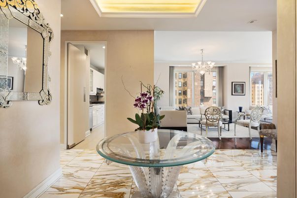 Chandelier, Interior, Living room, Marble, Recessed Lighting