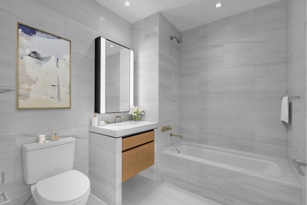Bathroom, Interior, Recessed Lighting