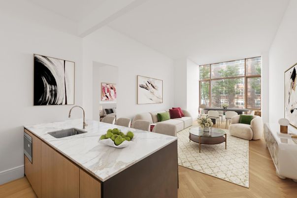 Interior, Kitchen, Living room, Wood Texture Flooring